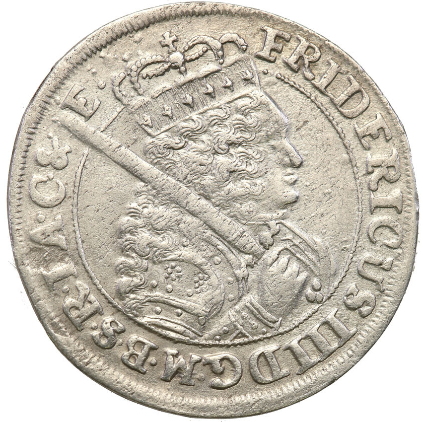 Niemcy, Prusy. Fryderyk III. Ort (18 groszy) 1699, Królewiec